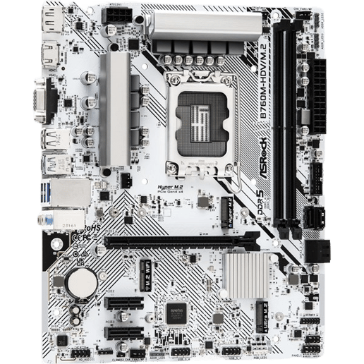 ASRock B760M-HDV/M.2 mATX Motherboard for Intel LGA1700 CPUs